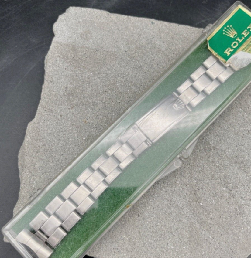 #A18 ORIGINAL 1989 ROLEX RIVETED C+I 20mm EDELSTAHL OYSTER BAND ARMBAND 7206