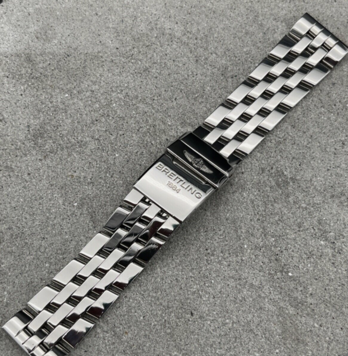 #1280 ORIGINAL 22mm BREITLING PILOT 372A EDELSTAHL ARMBAND BAND A13356 CHRONOMAT