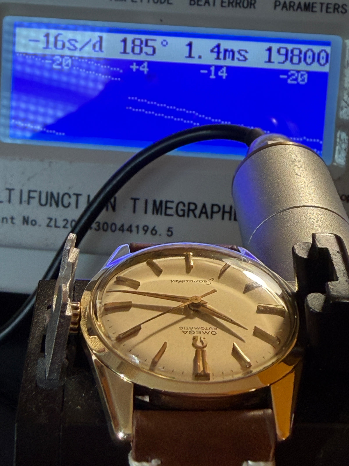 ORIGINAL 1960 OMEGA SEAMASTER AUTOMATIK 14700SC GELBGOLD CAL. 552 SCREWBACK UHR