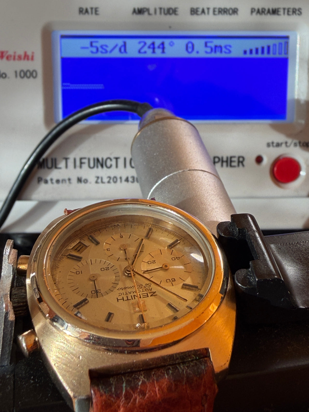 ORIGINAL ZENITH EL PRIMERO AUTOMATIK 20.0210.415 GOLD CHRONOGRAPH 3019PHC BIGEYE