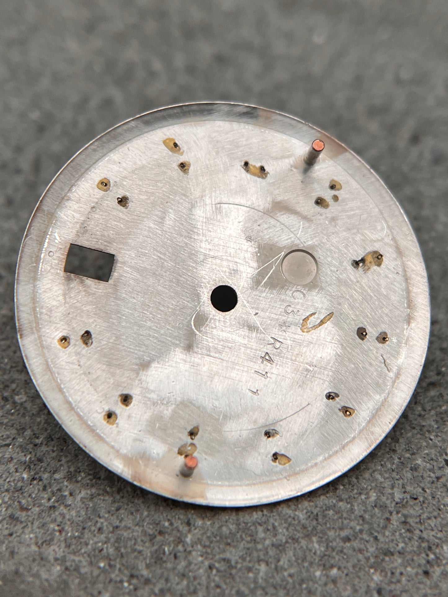 ROLEX ZIFFERBLATT PILL INDEX INDEX DIAL DATEJUST 1601 CAL 1570 PIE PAN SILVER