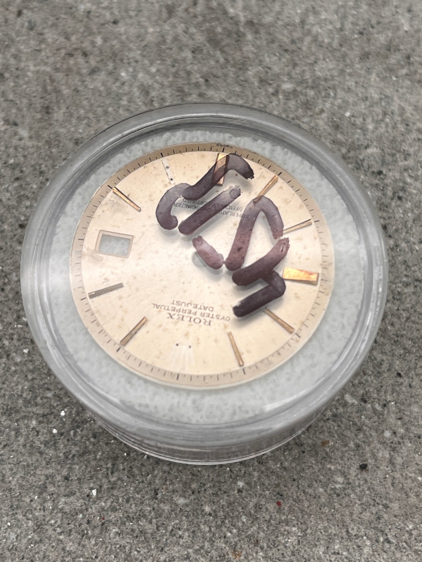 ROLEX ZIFFERBLATT PILL INDEX INDEX DIAL DATEJUST 1601 CAL 1570 PIE PAN SILVER
