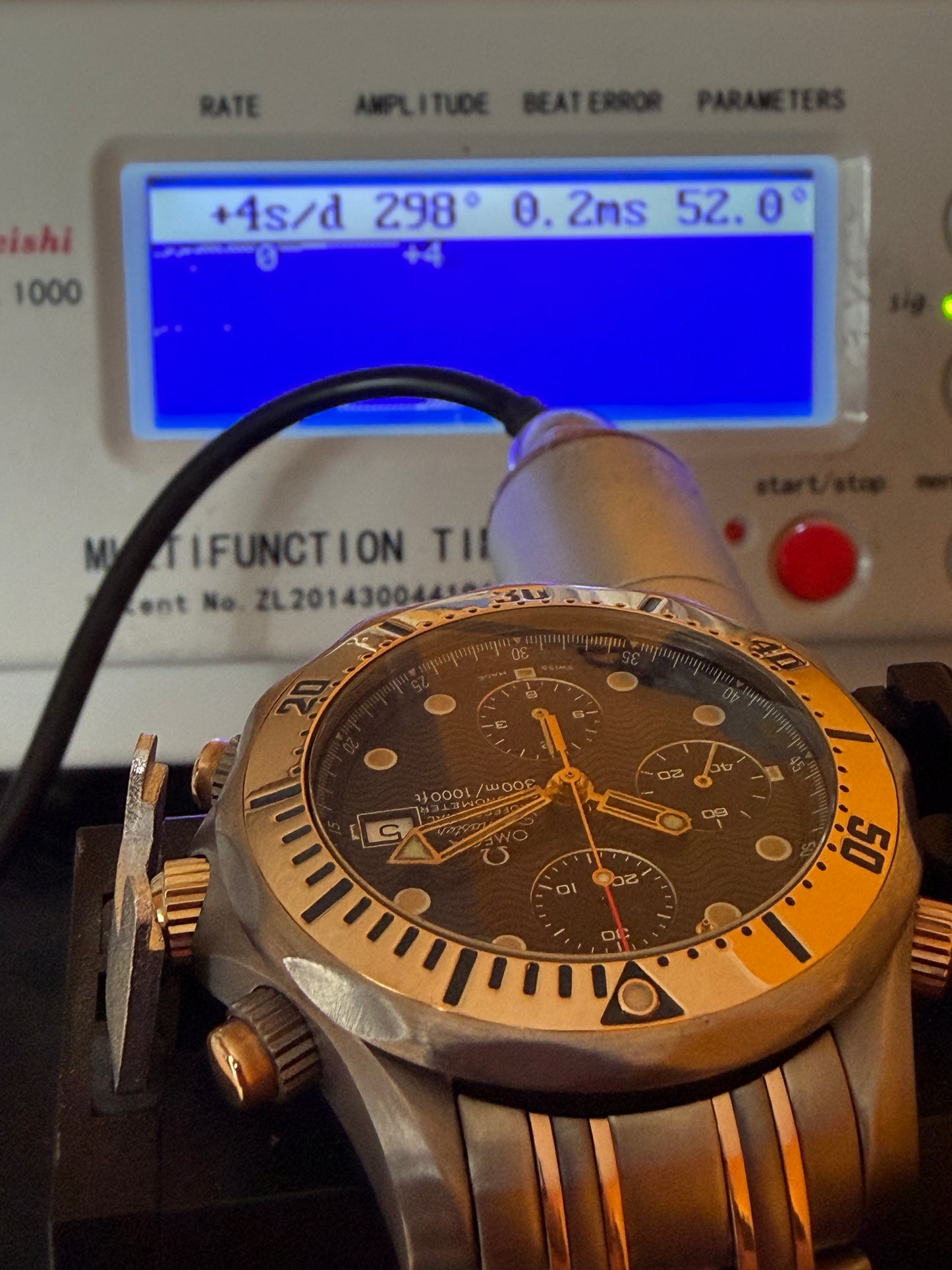 ORIGINAL OMEGA SEAMASTER PROFESSIONAL CHRONOGRAPH TITAN / TANTAL / ROTGOLD UHR