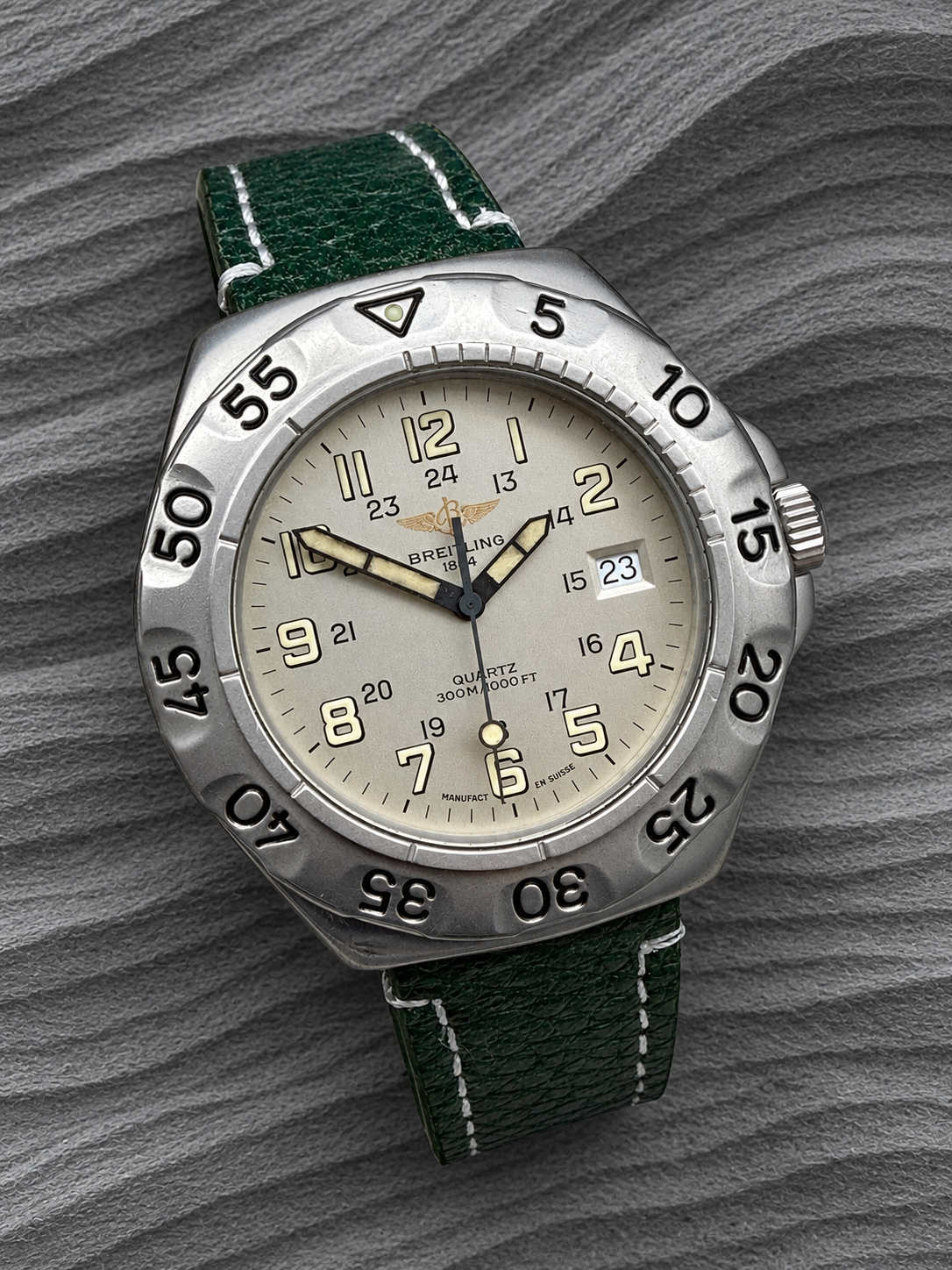 ORIGINAL BREITLING COLT A50036 COLT SPECIAL B50 QUARTZ MILITARY GREY + SERVICE