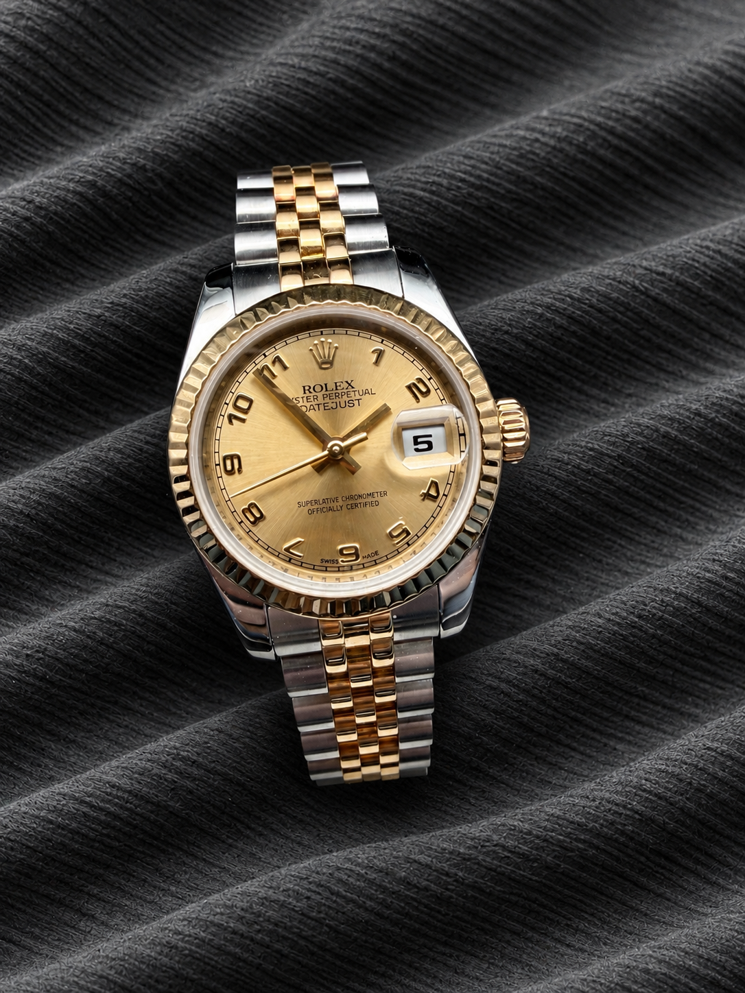 LUXUS 2007 ROLEX LADY DATEJUST 179173 STAHL GOLD SUPER JUBILEE 26mm DAMEN UHR