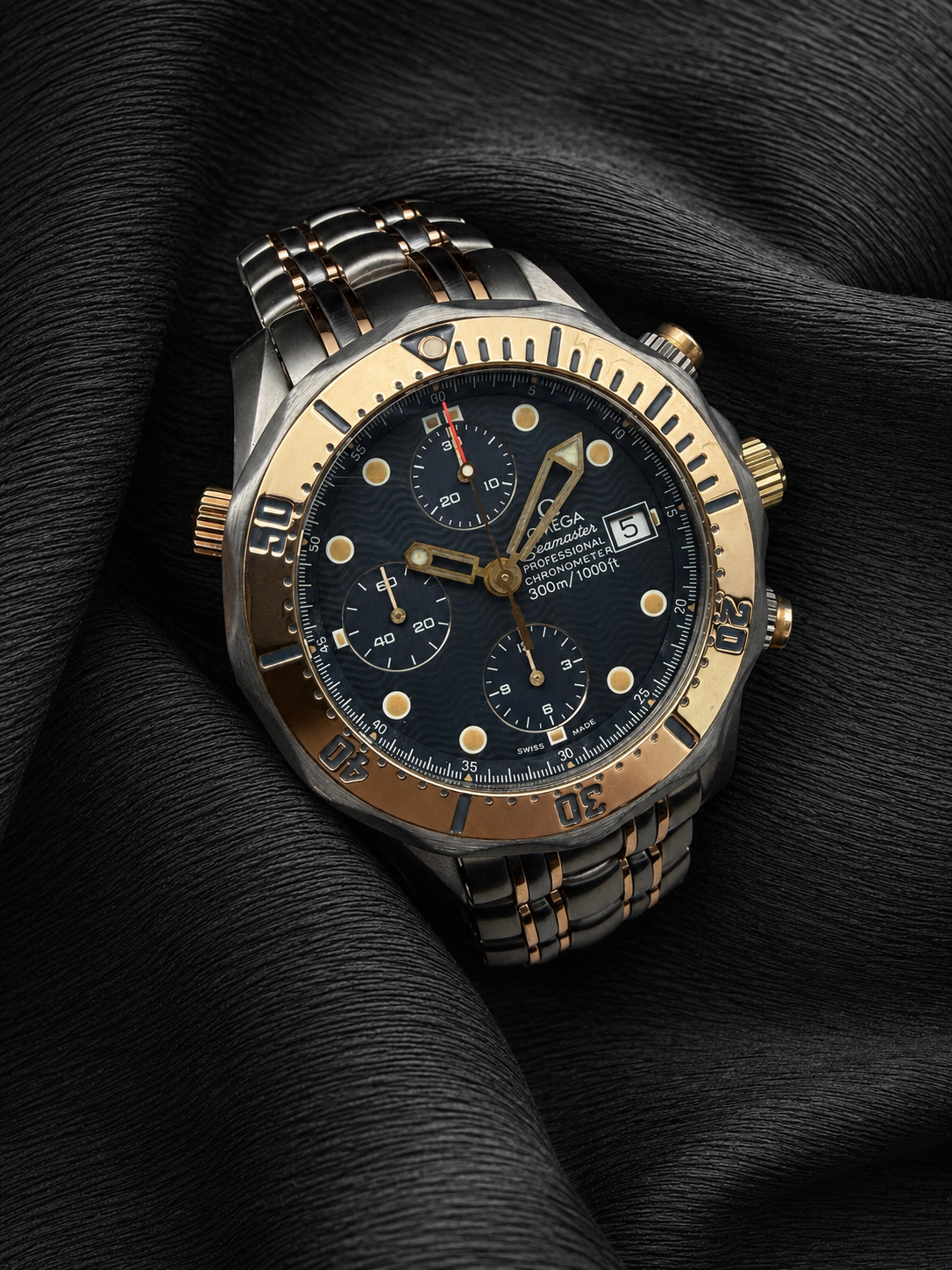 ORIGINAL OMEGA SEAMASTER PROFESSIONAL CHRONOGRAPH TITAN / TANTAL / ROTGOLD UHR