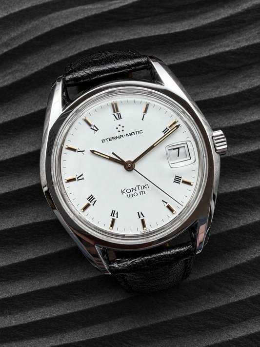 ORIGINAL ETERNA - MATIC KONTIKI 100 DATUM HERRENUHR 37mm EDELSTAHL 633.1569.41