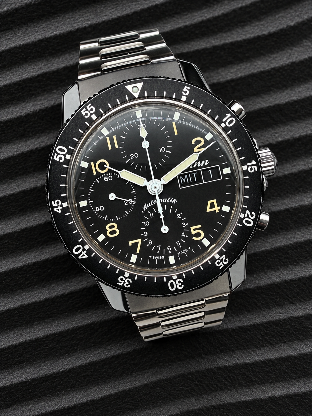 ORIGINAL 1997 SINN 103 St CHRONOGRAPH 41mm EDELSTAHL DAY DATE ACRYLGLAS PLEXY