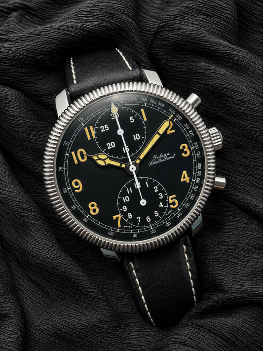 ORIGINAL DUBEY & SCHALDENBRAND PILOT FLIEGER CHRONOGRAPH AUTOMATIK EDELSTAHL
