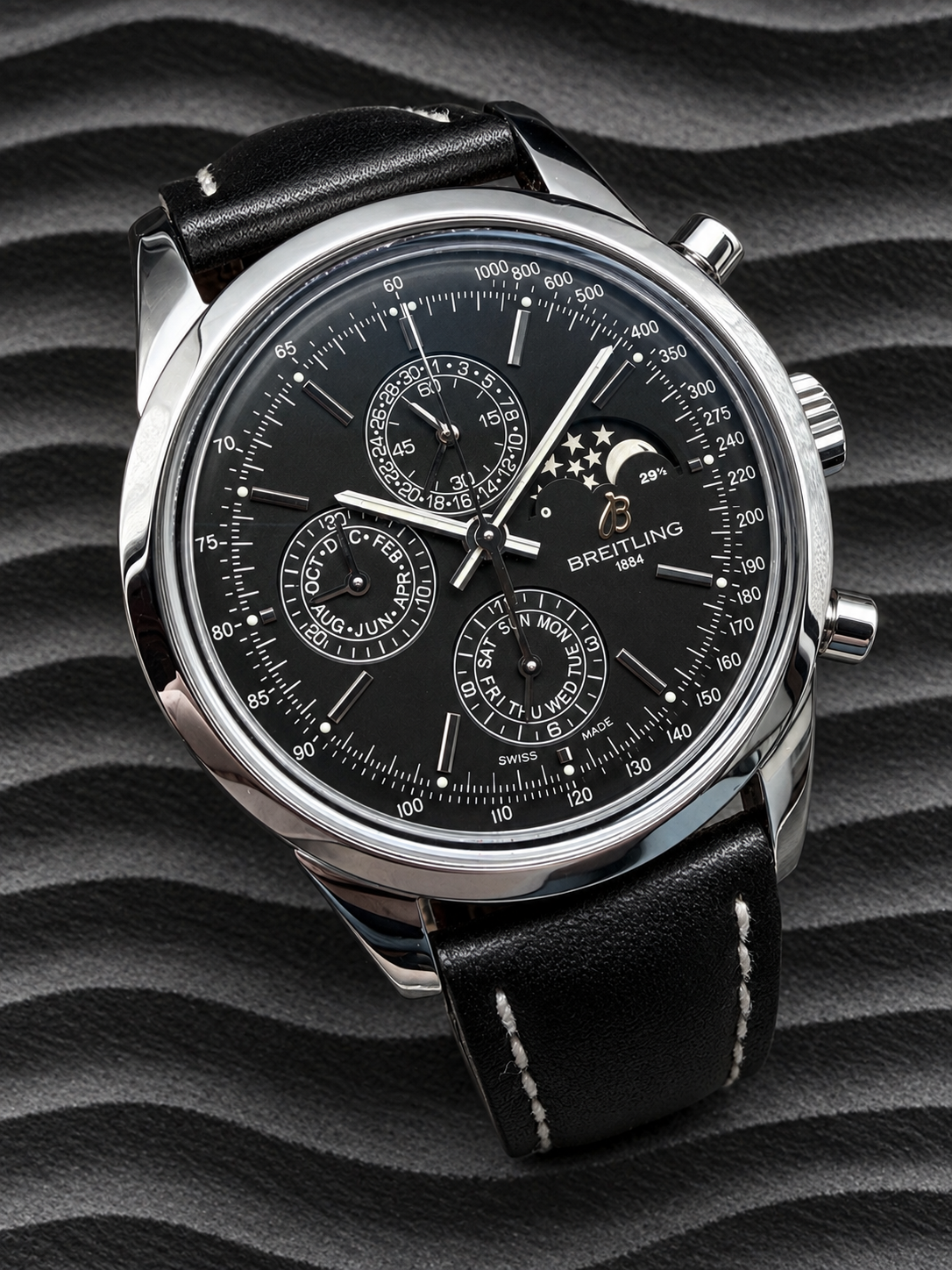 LUXUS BREITLING TRANSOCEAN A19310 ANNUAL CALENDAR MONDPHASE CHRONOGRAPH FULLSET