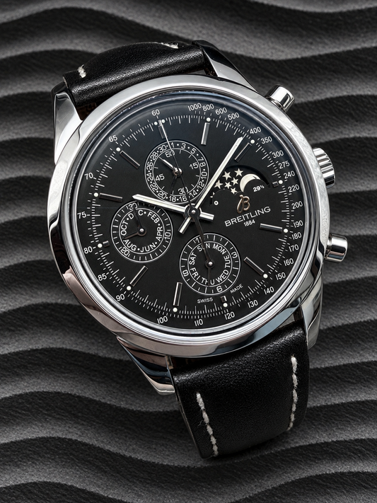 LUXUS BREITLING TRANSOCEAN A19310 ANNUAL CALENDAR MONDPHASE CHRONOGRAPH FULLSET
