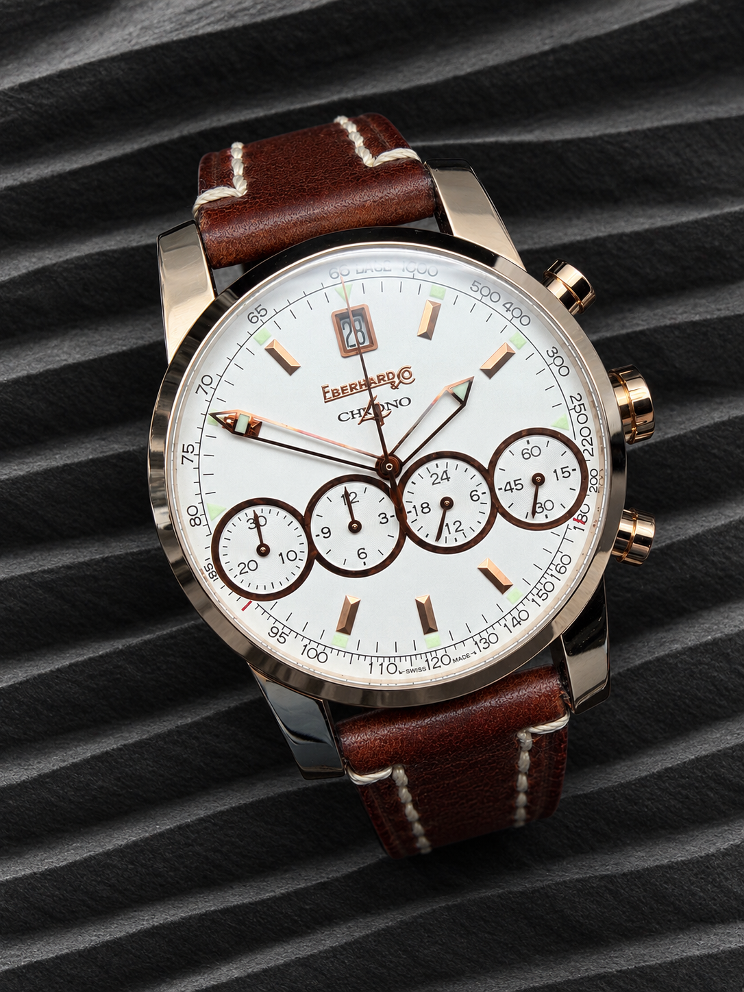 ORIGINAL EBERHARD & CO CHRONO 4 ROTGOLD ROSEGOLD 18K / 750 GOLD CHRONOGRAPH 30058