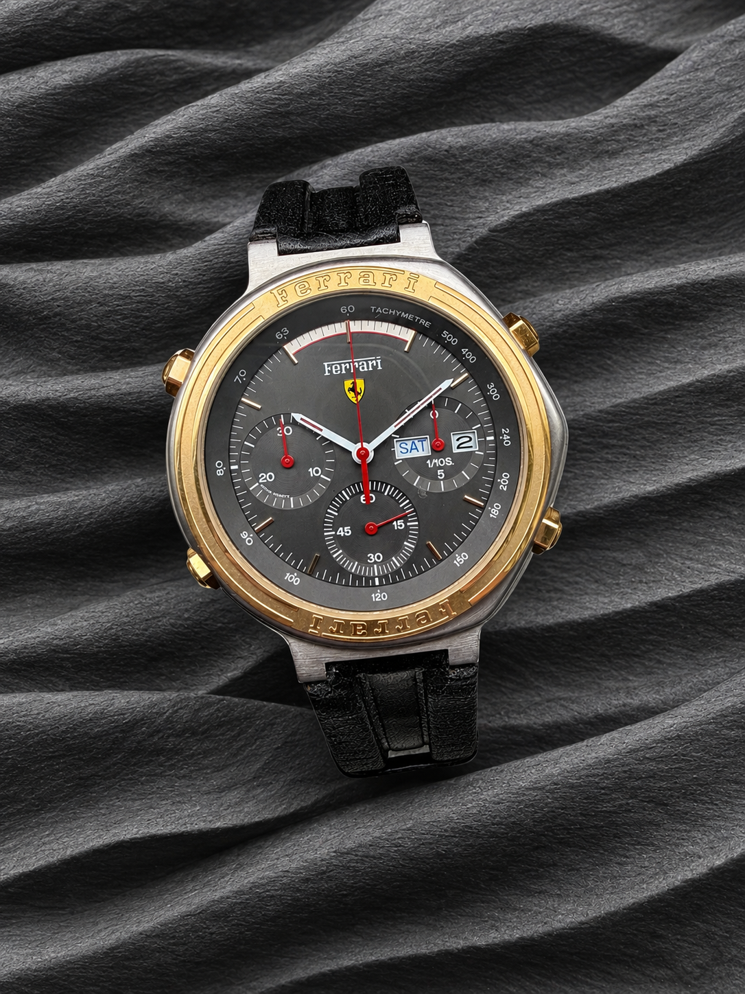 ORIGINAL FERRARI FORMULA 1/10SEC CHRONOGRAPH DAY DATE REF 2660 CAL. 531 GREY GRIGIO FERRO