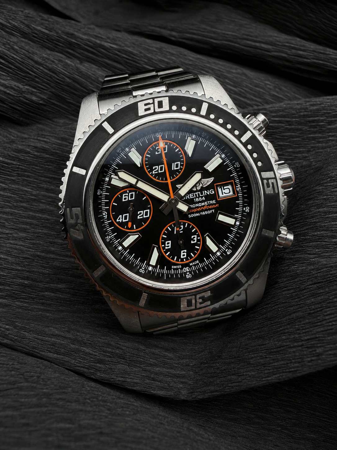 ORIGINAL BREITLING SUPEROCEAN II 44mm CHRONOGRAPH A13341 FULLSET 2012 BOX / PAP