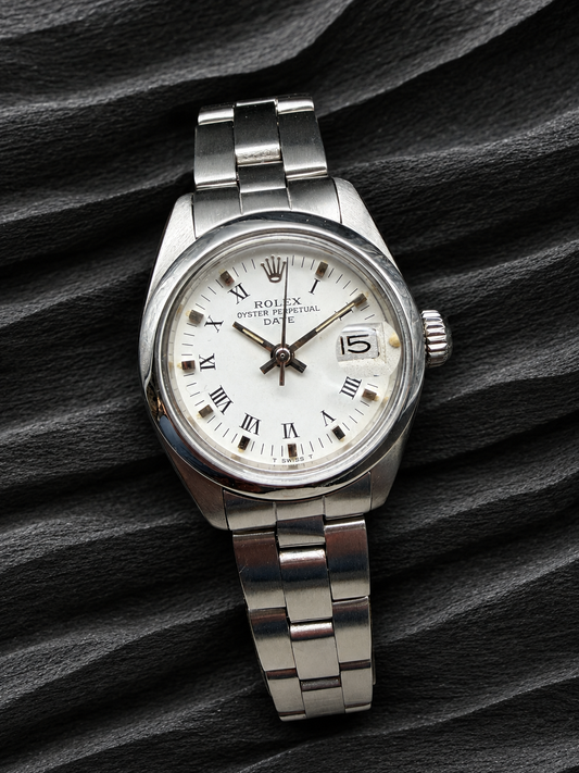 ORIGINAL ROLEX LADY DATE 26mm OYSTER PERPETUAL OYSTERBAND EDELSTAHL BUCKLEY DIAL