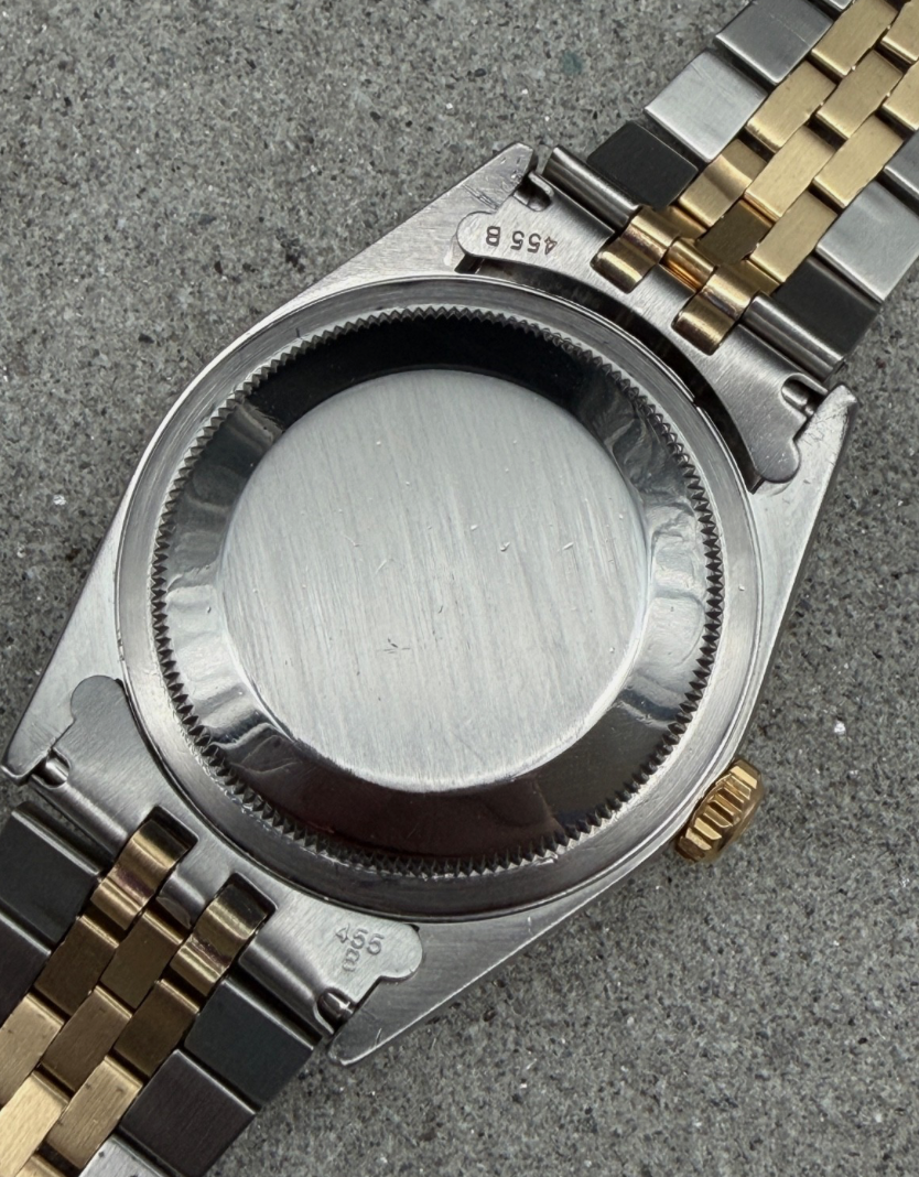 LUXUS ROLEX DATEJUST GELBGOLD STAHL AUTOMATIK 16233 JUBILEE SAPHIRGLAS DIAMANT