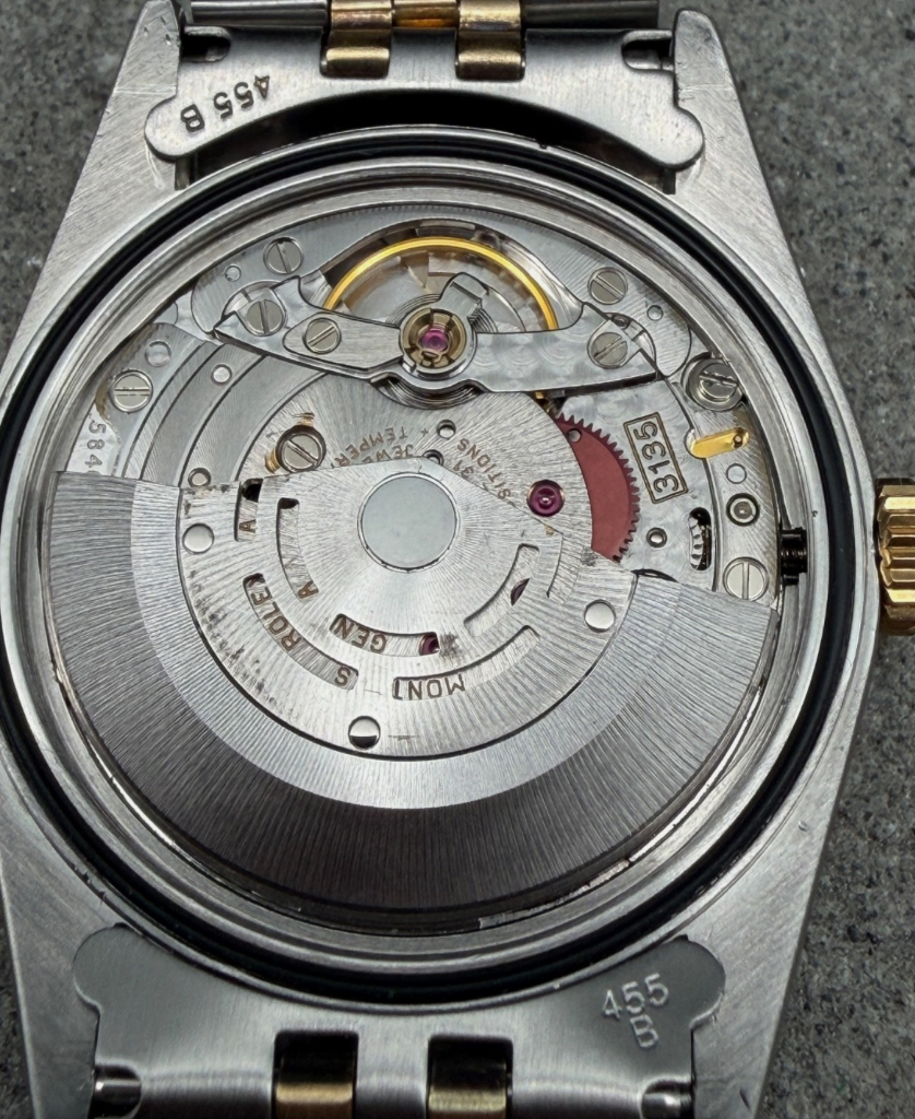 LUXUS ROLEX DATEJUST GELBGOLD STAHL AUTOMATIK 16233 JUBILEE SAPHIRGLAS DIAMANT