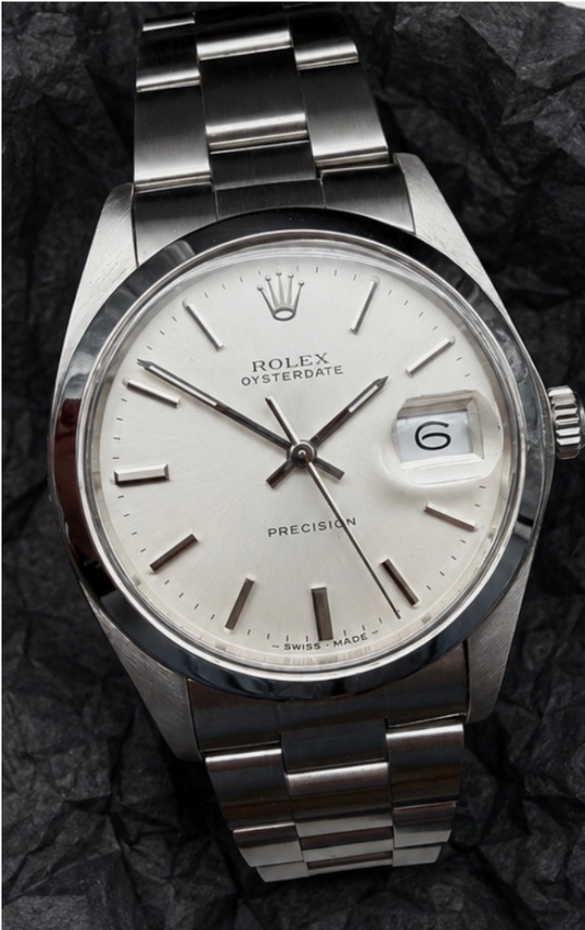 ORIGINAL FULLSET 1990 ROLEX 6694 OYSTERDATE 34mm OYSTERBAND PRECISION HANDAUFZUG
