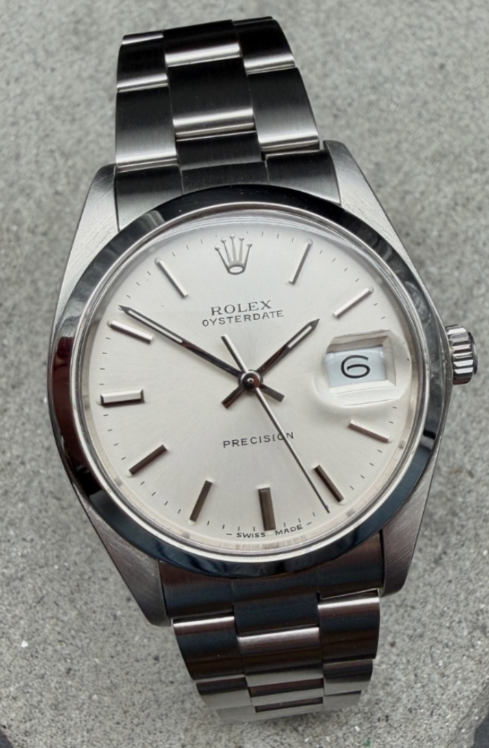 ORIGINAL FULLSET 1990 ROLEX 6694 OYSTERDATE 34mm OYSTERBAND PRECISION HANDAUFZUG