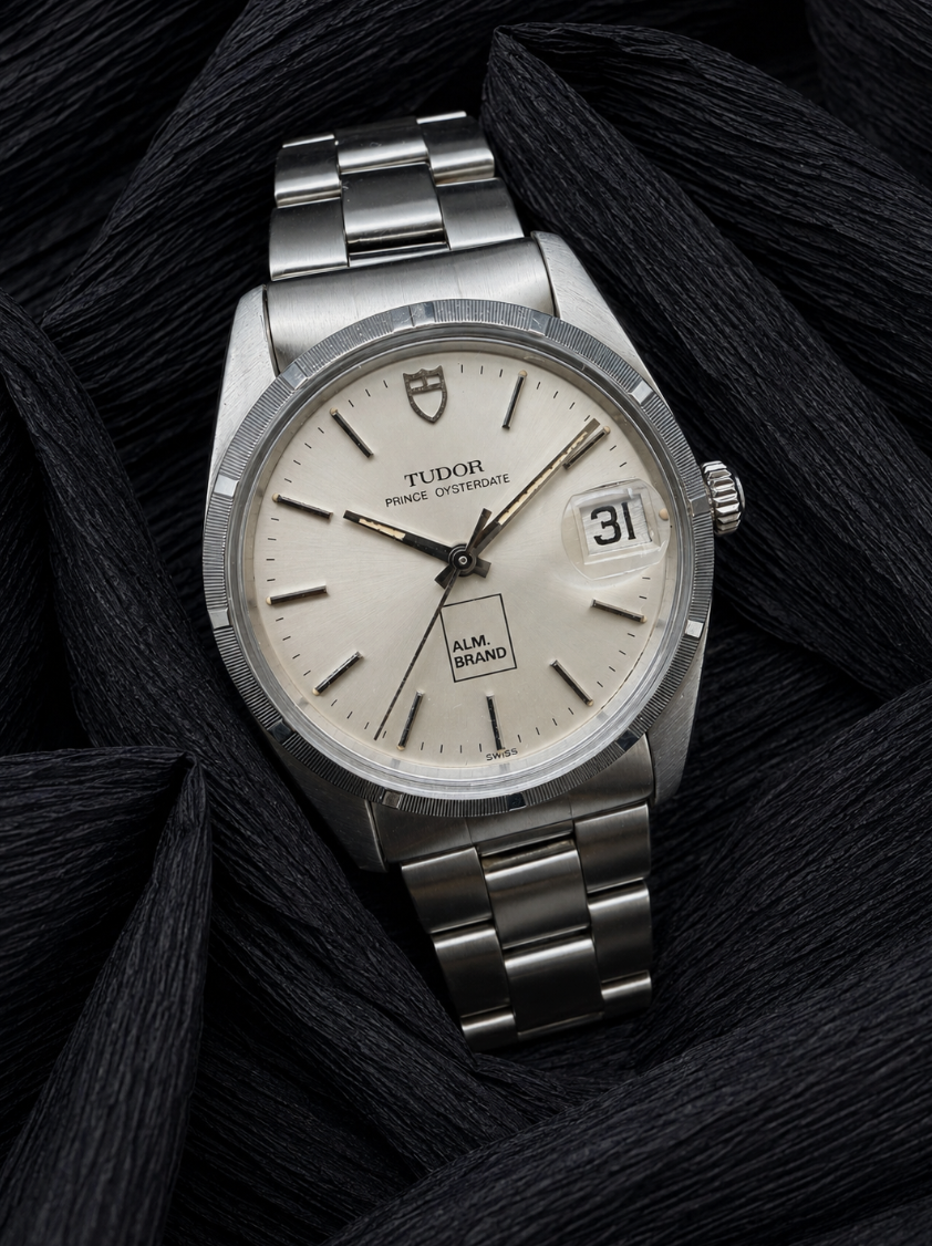 ORIGINAL TUDOR 75100 PRINCE OYSTERDATE 34mm LOGO DIAL ALM. BRAND OYSTER BAND