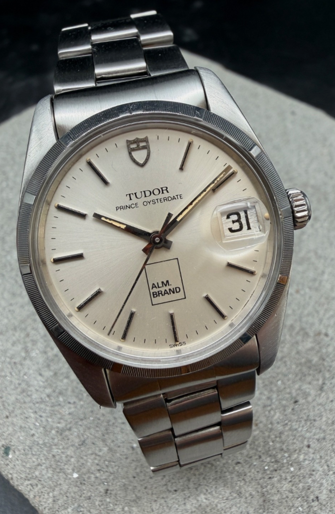 ORIGINAL TUDOR 75100 PRINCE OYSTERDATE 34mm LOGO DIAL ALM. BRAND OYSTER BAND
