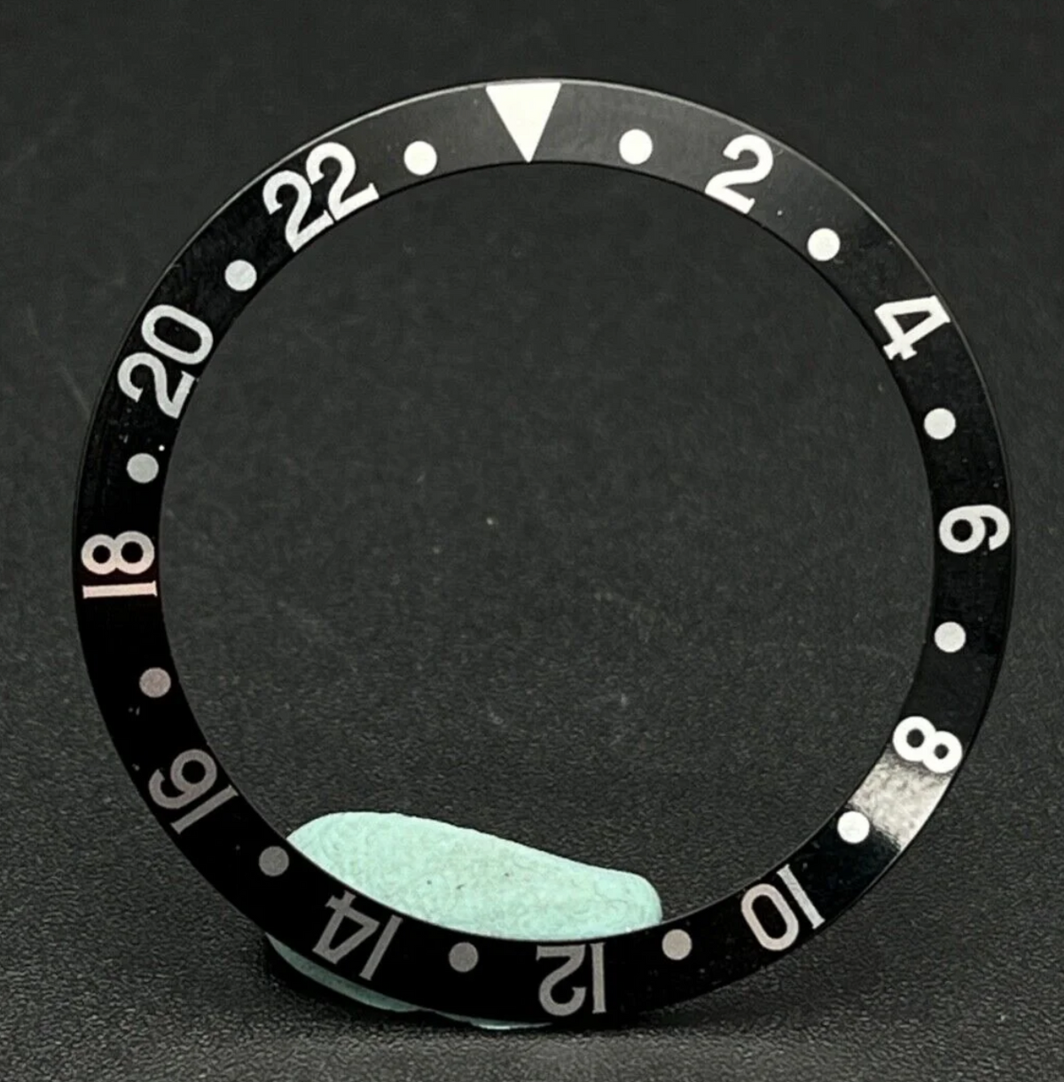 2x ROLEX GMT MASTER 16710 16700 16760 BLACK SERIF INSERT