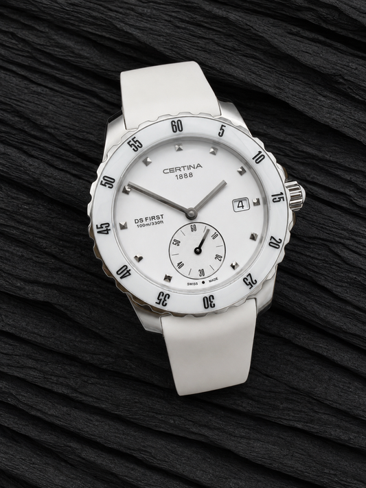 NEU CERTINA DS FIRST LADY KERAMIK WHITE C014.235.11.011.00 WEIß 35mm DAMEN DIVER