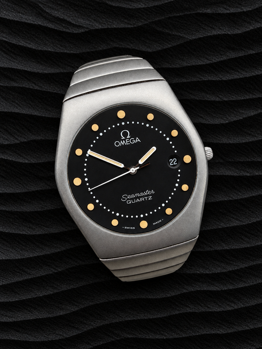 ORIGINAL 1984 OMEGA SEAMASTER RECIFE OXIDIERTER STAHL 196.0292 396.0984 BLACK