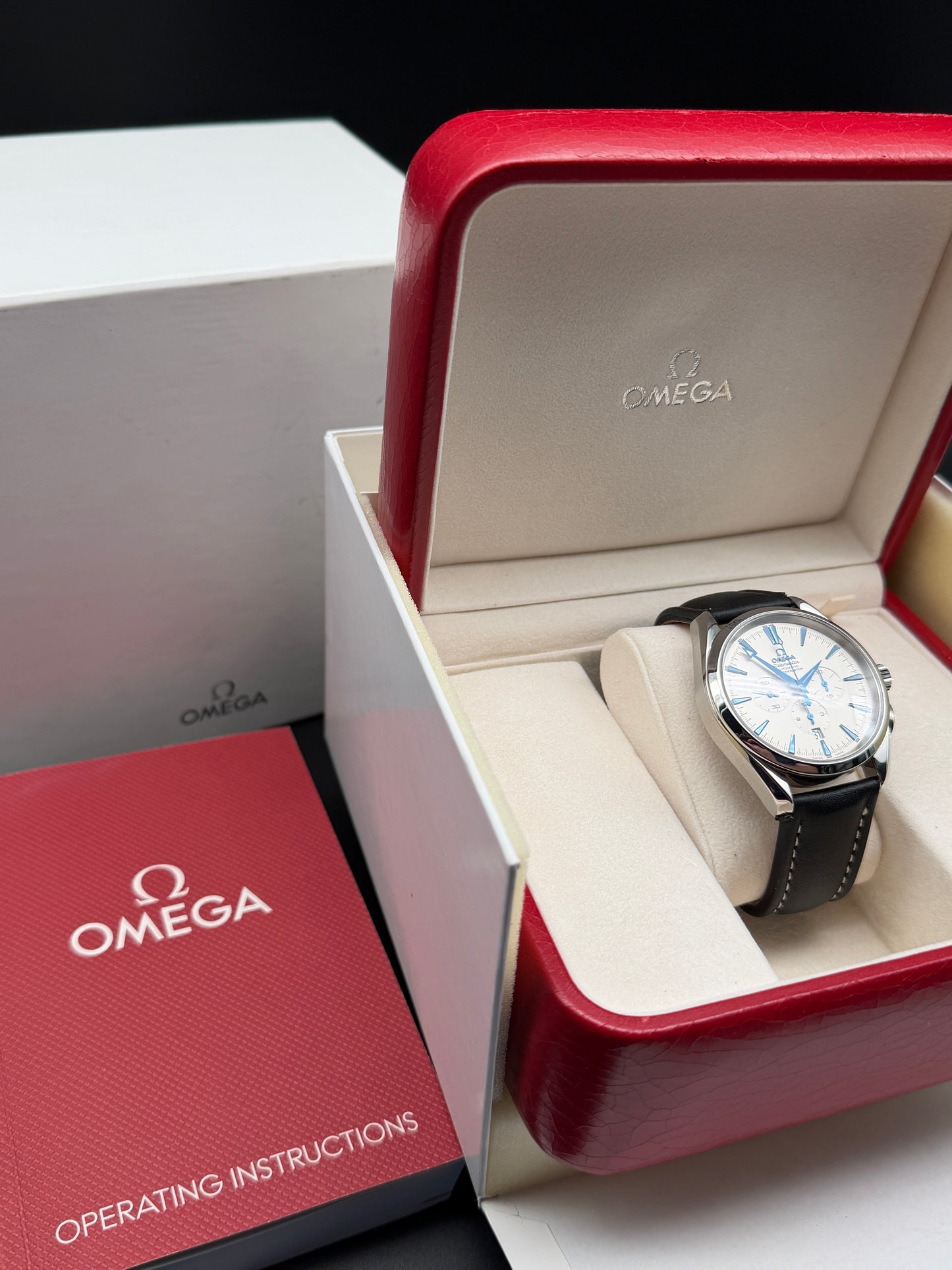 ORIGINAL OMEGA SEAMASTER AQUA TERRA CHRONOGRAPH CHRONOMETER 2812.30.37 42MM BOX