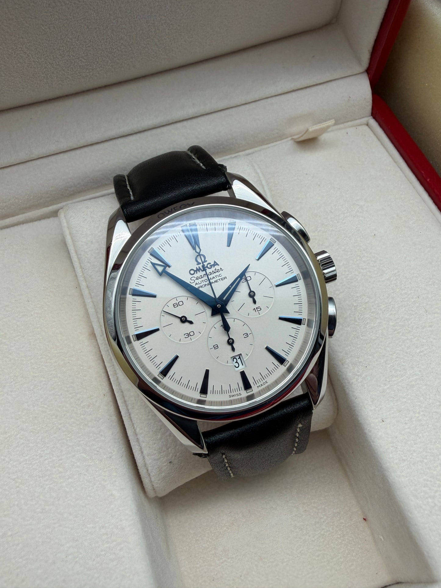 ORIGINAL OMEGA SEAMASTER AQUA TERRA CHRONOGRAPH CHRONOMETER 2812.30.37 42MM BOX