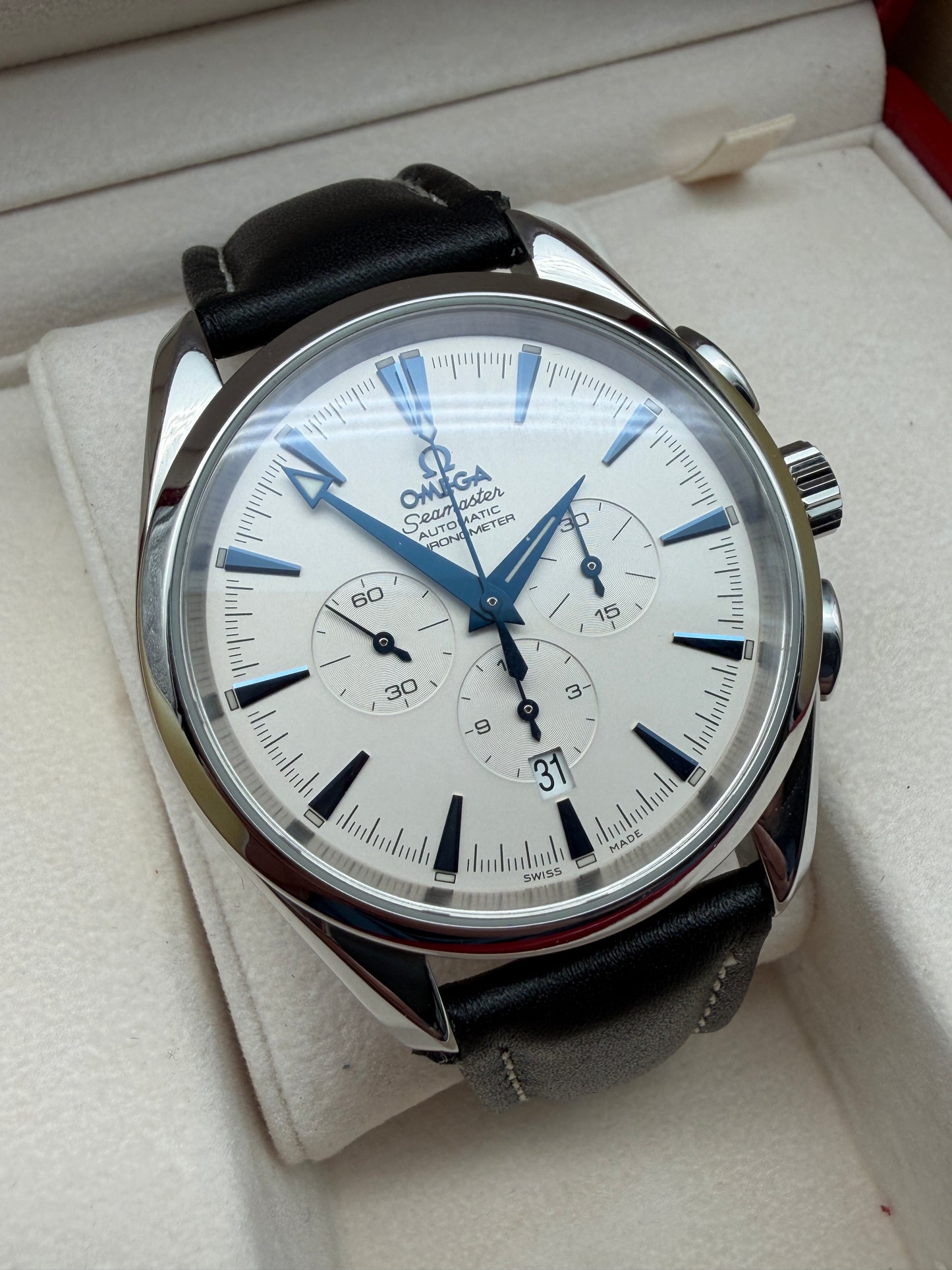ORIGINAL OMEGA SEAMASTER AQUA TERRA CHRONOGRAPH CHRONOMETER 2812.30.37 42MM BOX