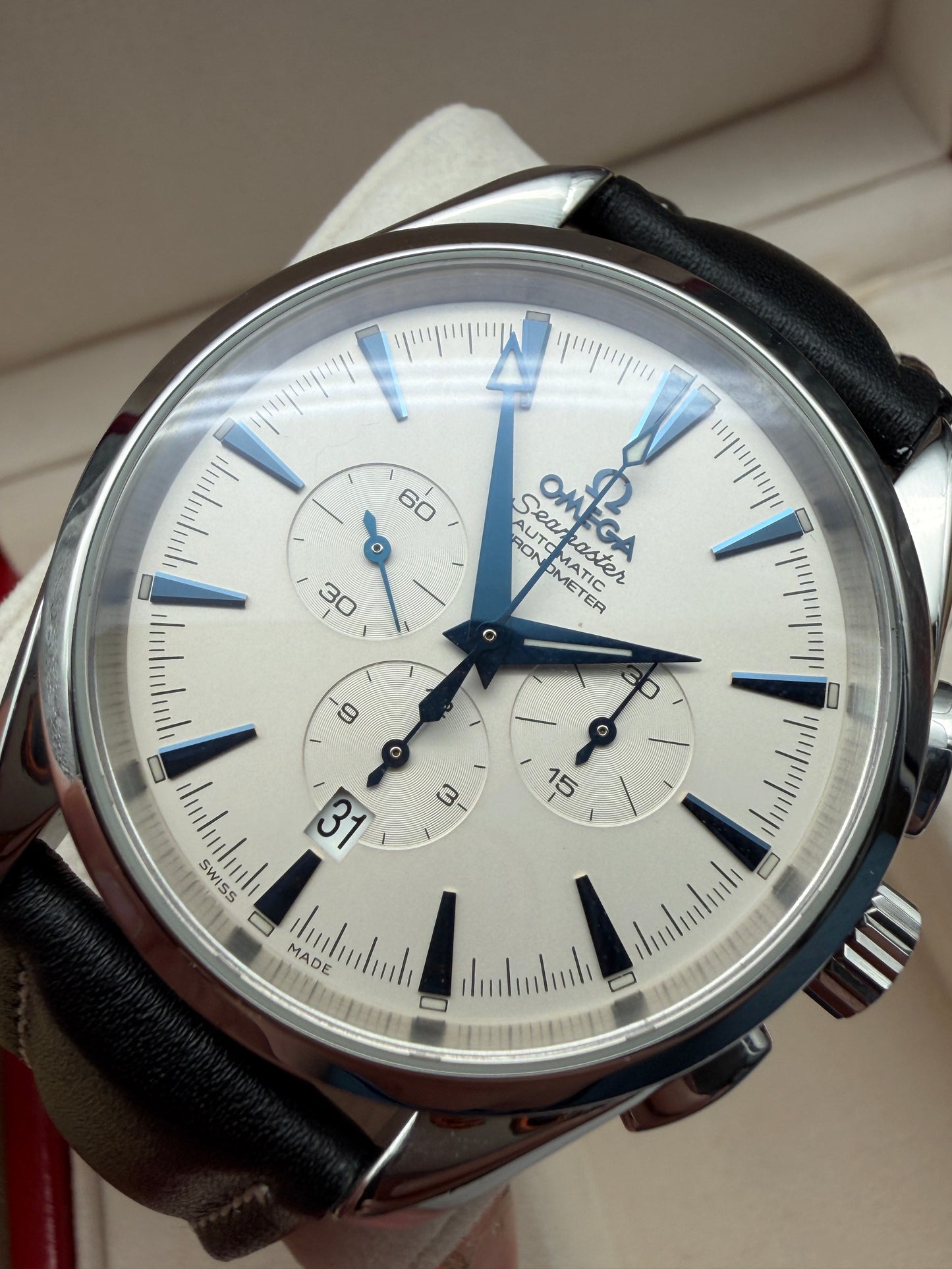 ORIGINAL OMEGA SEAMASTER AQUA TERRA CHRONOGRAPH CHRONOMETER 2812.30.37 42MM BOX