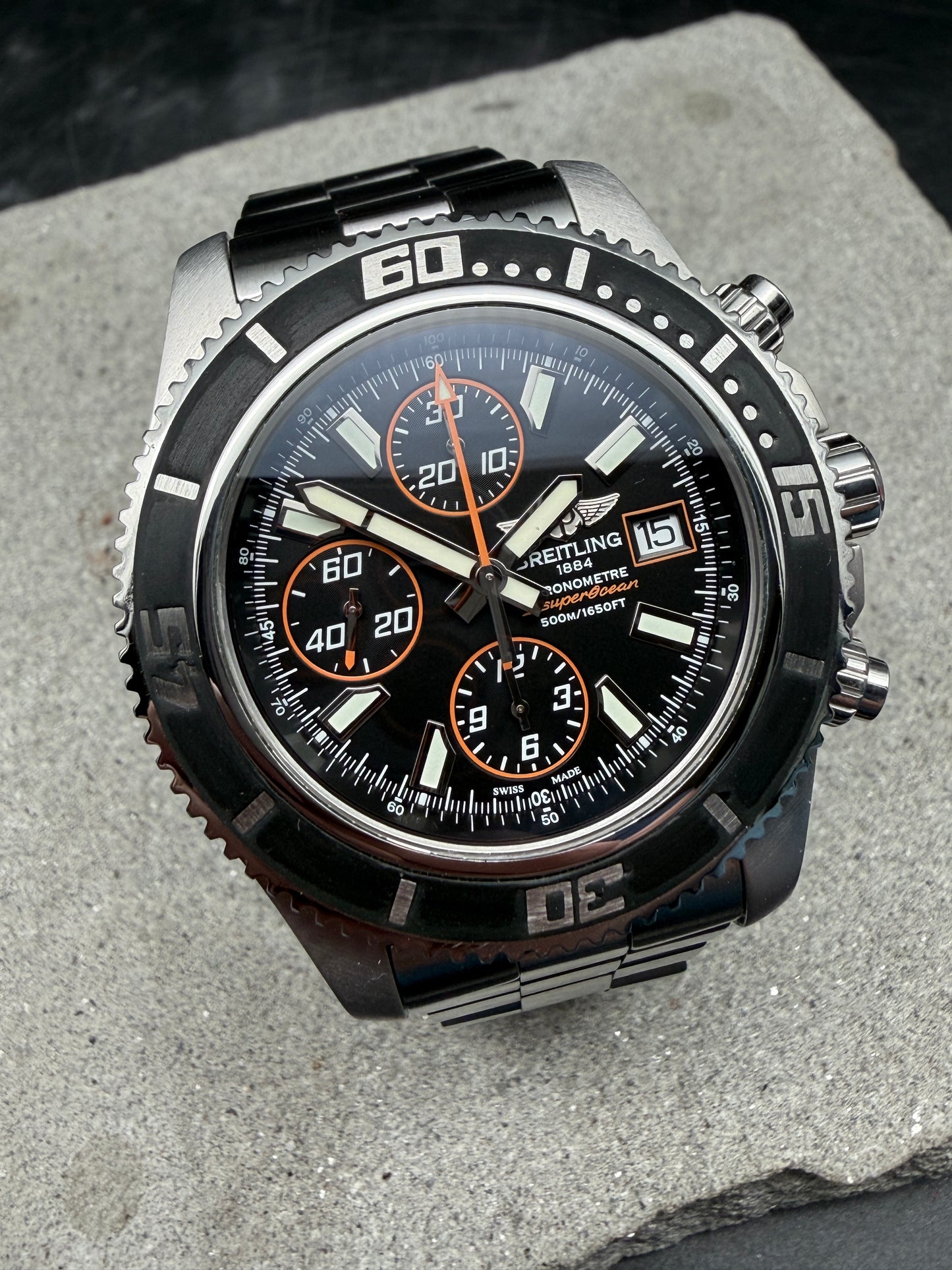 ORIGINAL BREITLING SUPEROCEAN II 44mm CHRONOGRAPH A13341 FULLSET 2012 BOX / PAP