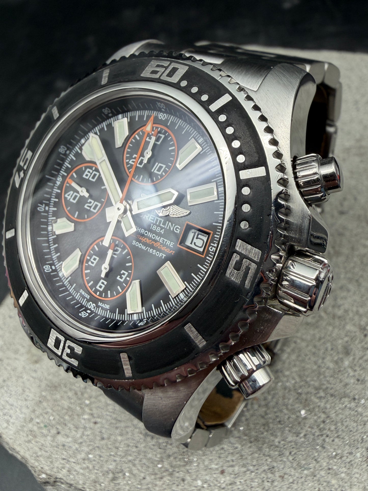ORIGINAL BREITLING SUPEROCEAN II 44mm CHRONOGRAPH A13341 FULLSET 2012 BOX / PAP