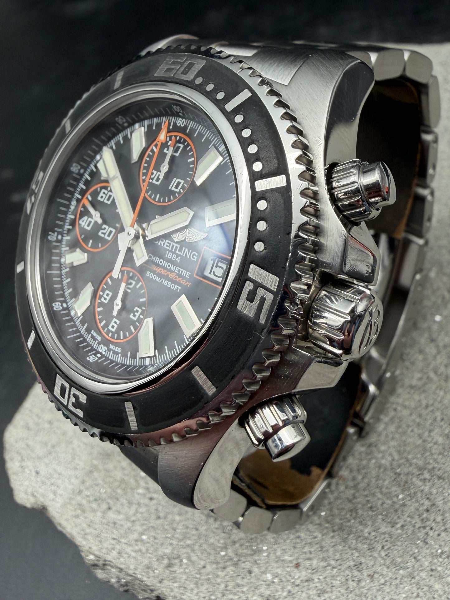 ORIGINAL BREITLING SUPEROCEAN II 44mm CHRONOGRAPH A13341 FULLSET 2012 BOX / PAP