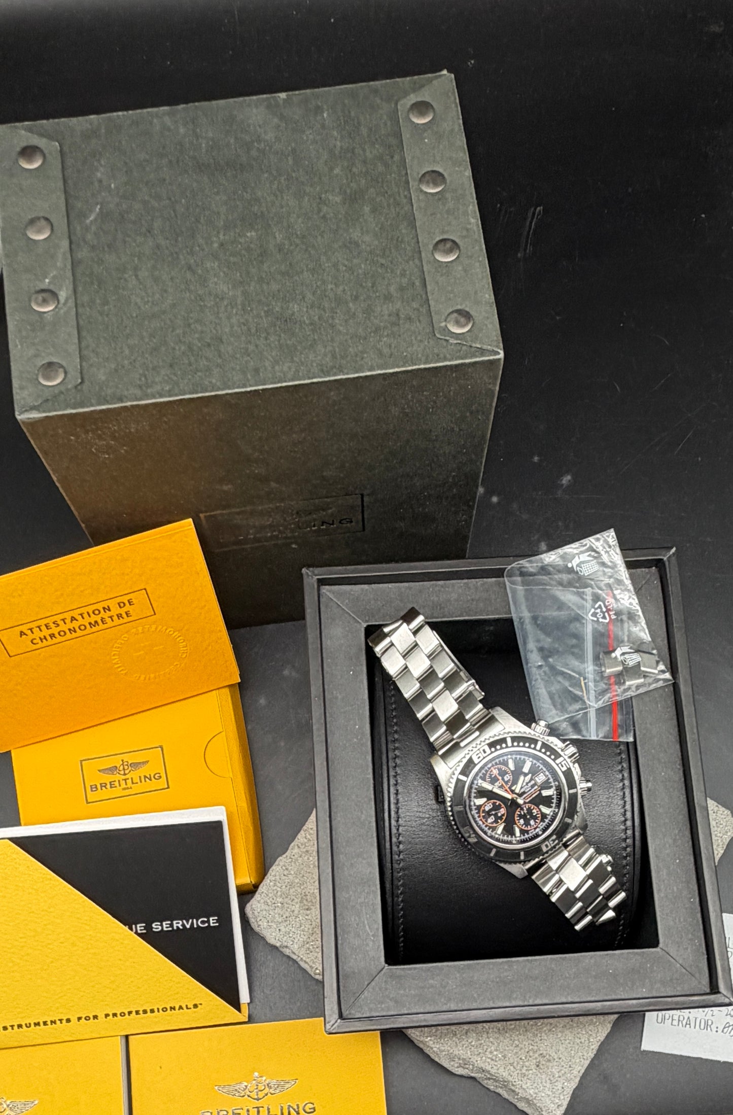ORIGINAL BREITLING SUPEROCEAN II 44mm CHRONOGRAPH A13341 FULLSET 2012 BOX / PAP