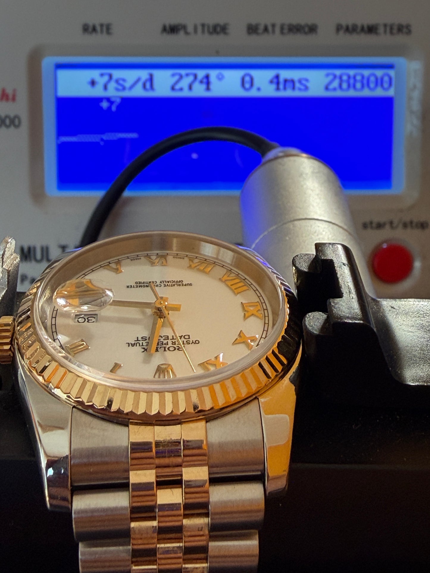 ORIGINAL ROLEX DATEJUST 36 STAHL / GOLD 116233 SUPERJUBILEE WHITE ROMAN DIAL UHR