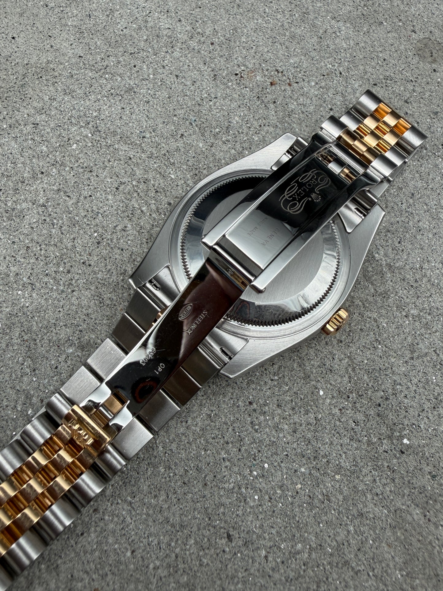ORIGINAL ROLEX DATEJUST 36 STAHL / GOLD 116233 SUPERJUBILEE WHITE ROMAN DIAL UHR