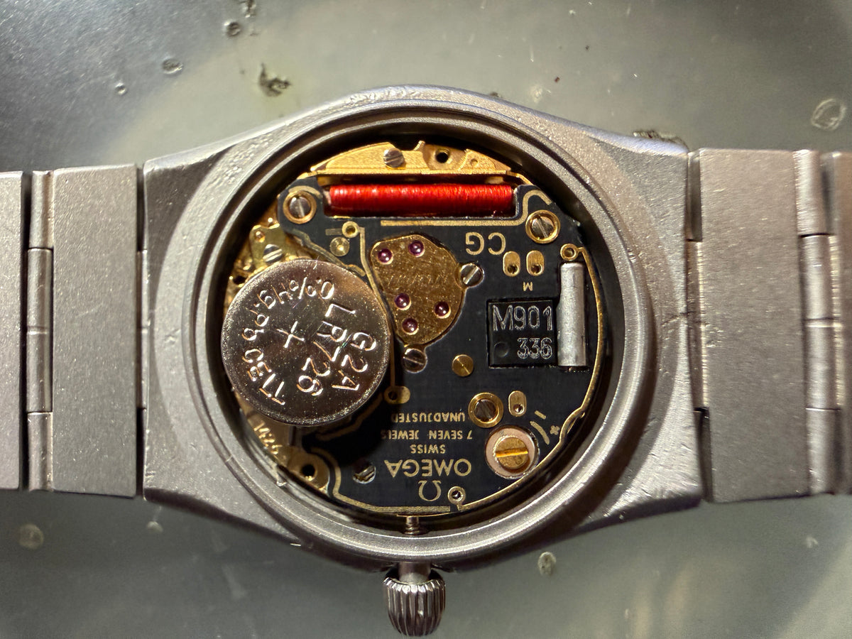 ORIGINAL 1984 OMEGA DAMEN SEAMASTER RECIFE OXIDIERTER STAHL 596.0061 796.0956
