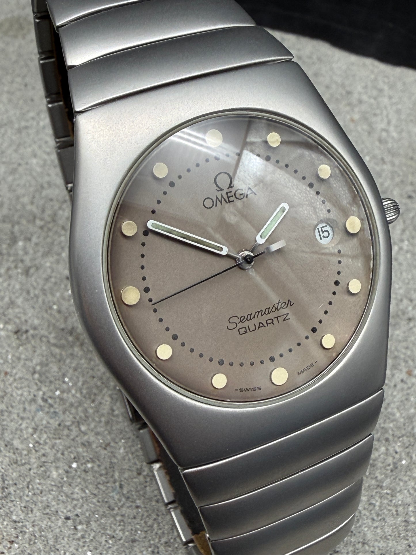 ORIGINAL 1984 OMEGA SEAMASTER RECIFE OXIDIERTER STAHL 196.0292 396.0984 ALBINO