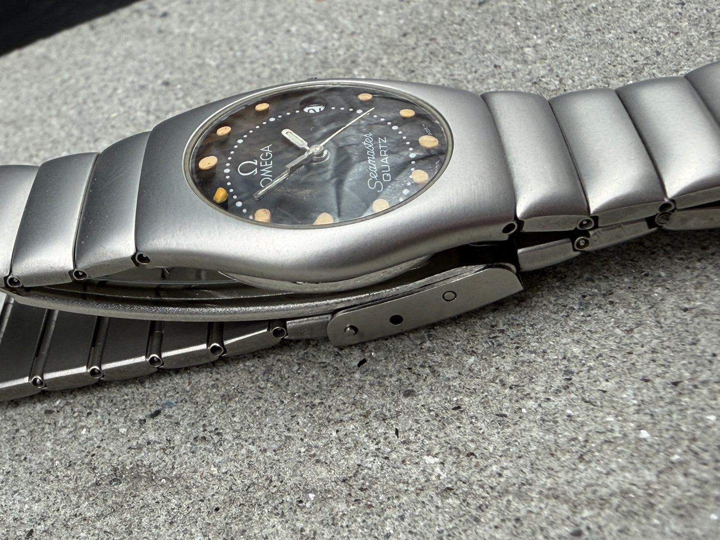 ORIGINAL 1984 OMEGA DAMEN SEAMASTER RECIFE OXIDIERTER STAHL 596.0061 796.0956