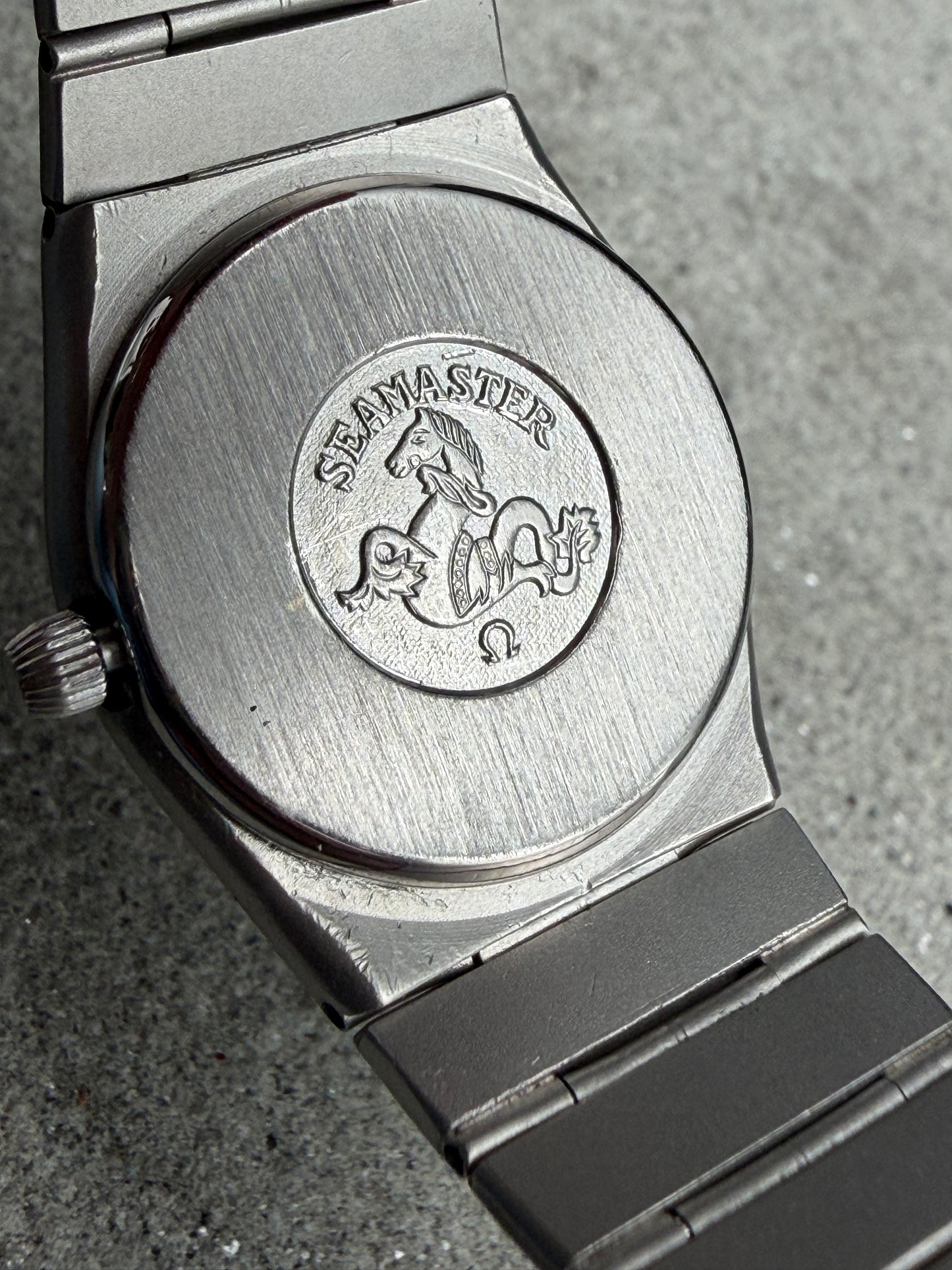 ORIGINAL 1984 OMEGA DAMEN SEAMASTER RECIFE OXIDIERTER STAHL 596.0061 796.0956