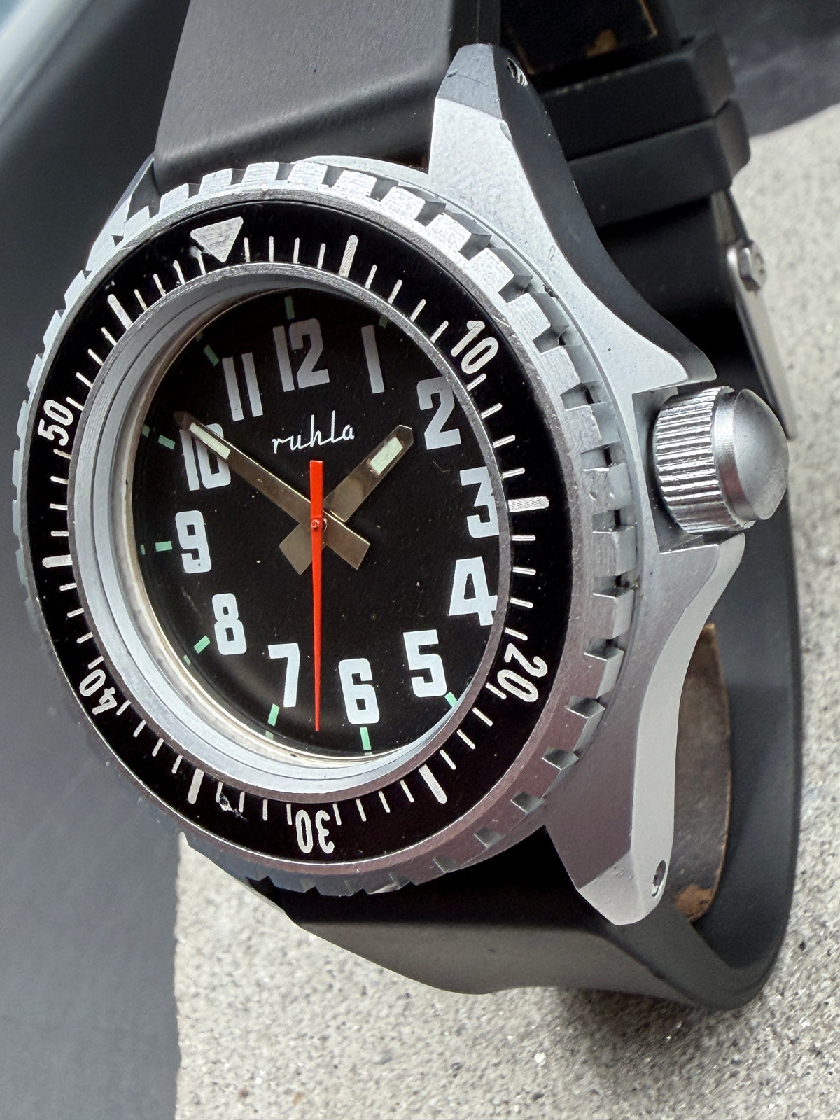 RUHLA WEIMAR QUARTZ TAUCHERUHR NVA KSK - 18 KAMPFTAUCHER MARINETAUCHER 44mm 1992