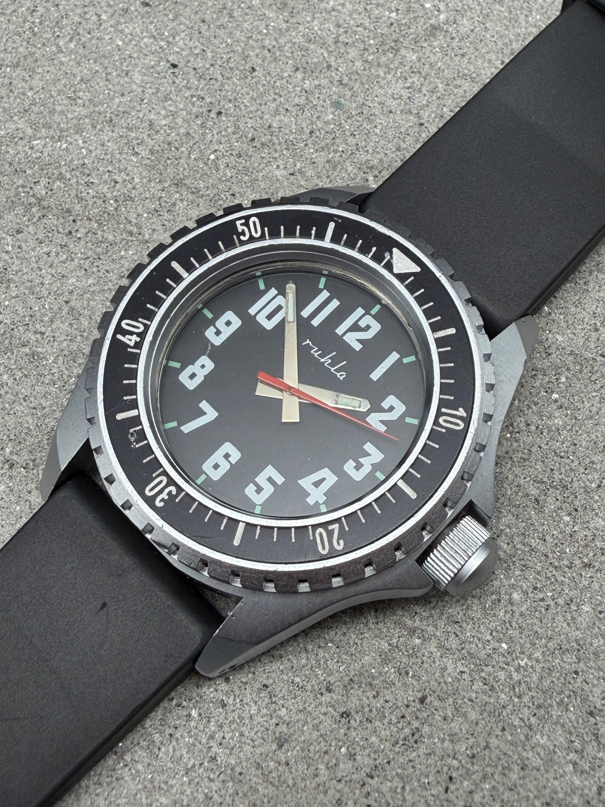 RUHLA WEIMAR QUARTZ TAUCHERUHR NVA KSK - 18 KAMPFTAUCHER MARINETAUCHER 44mm 1992