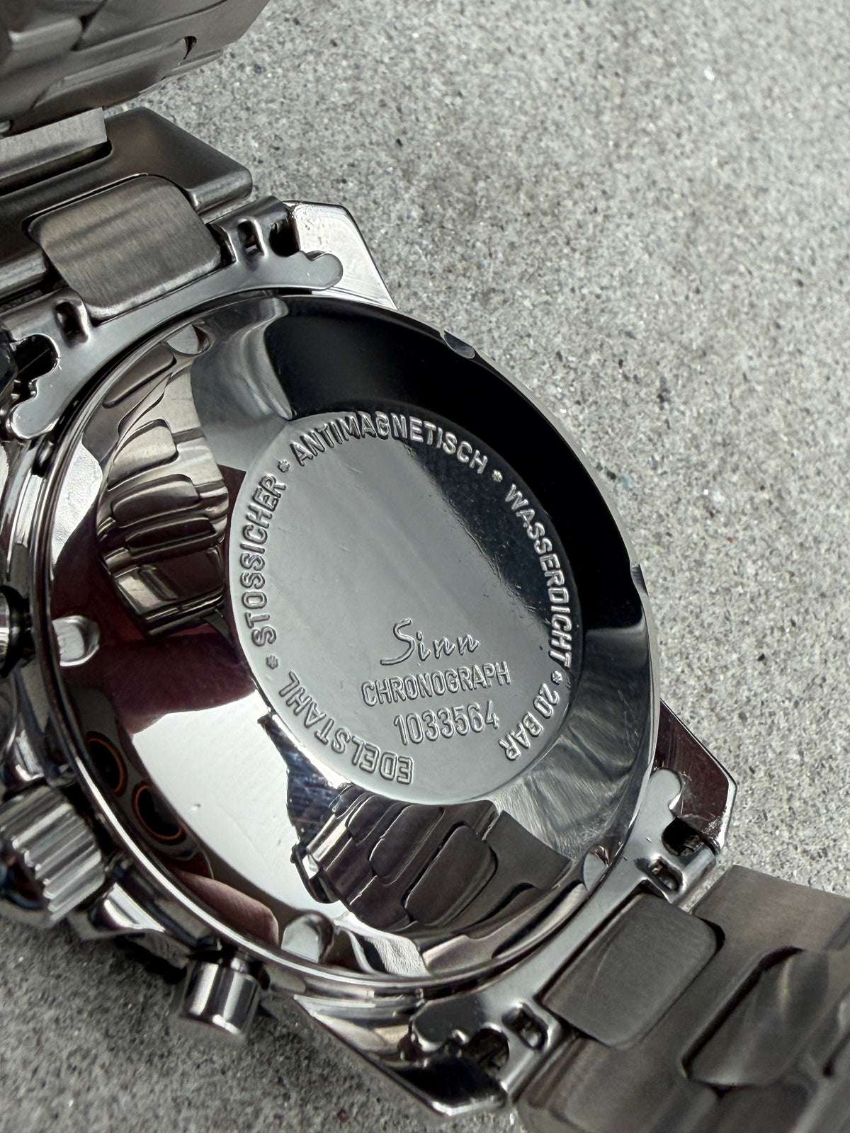 ORIGINAL 1997 SINN 103 St CHRONOGRAPH 41mm EDELSTAHL DAY DATE ACRYLGLAS PLEXY