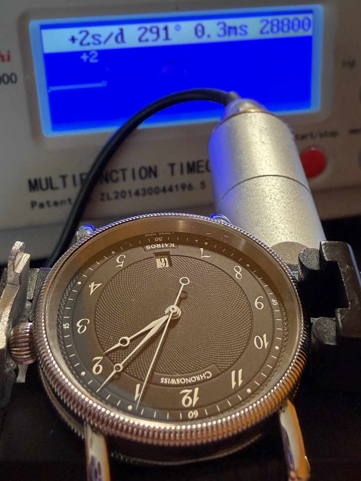 ORIGINAL 1997 CHRONOSWISS CH2823 KAIROS BLACK GUILLOCHE GLASBODEN DRESSWATCH
