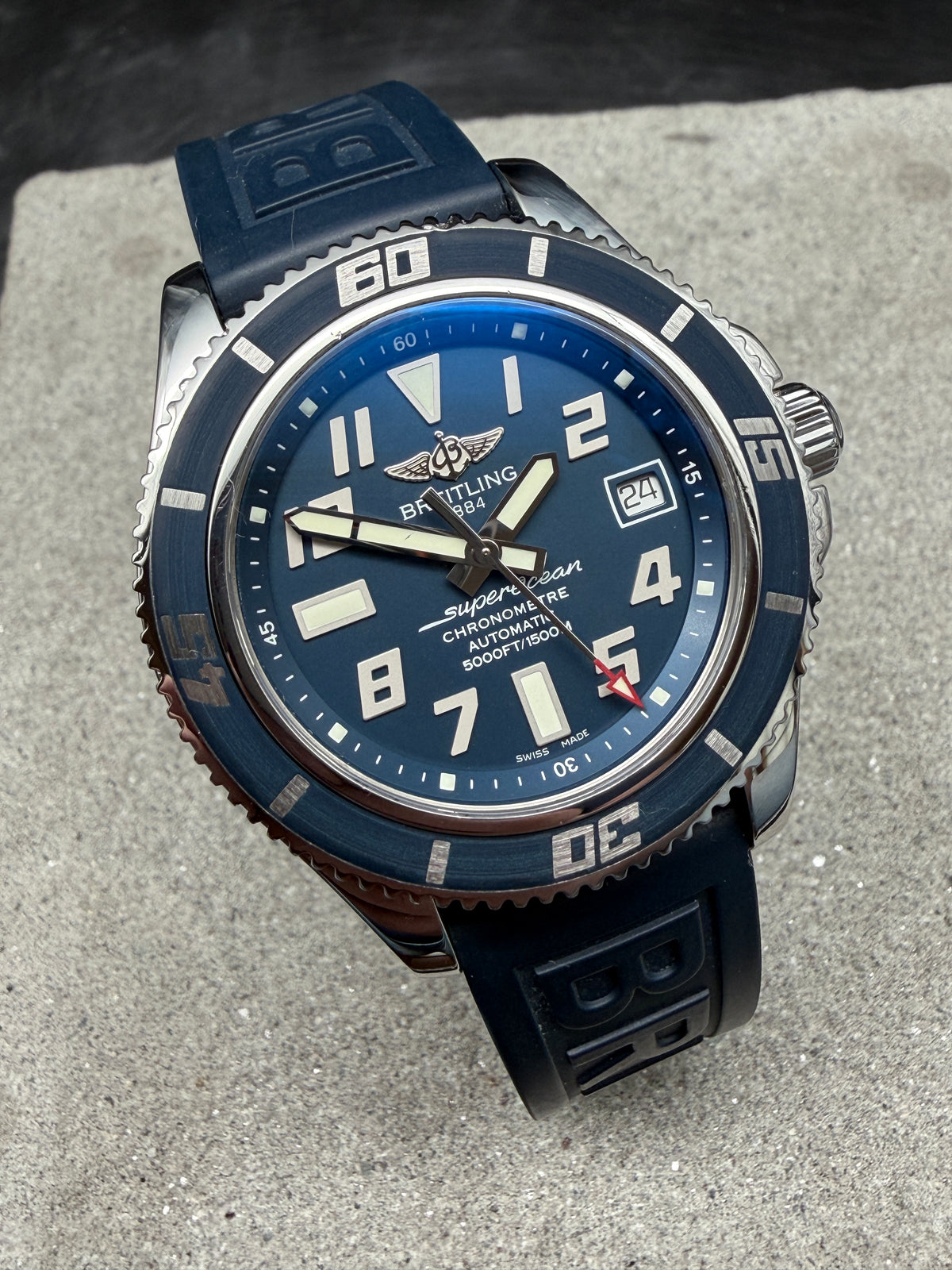 ORIGINAL BREITLING SUPEROCEAN AUTOMATIK A17364 LIMITED EDITION BLUE DIAL