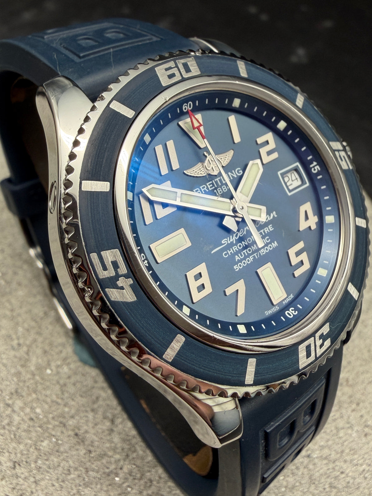 ORIGINAL BREITLING SUPEROCEAN AUTOMATIK A17364 LIMITED EDITION BLUE DIAL