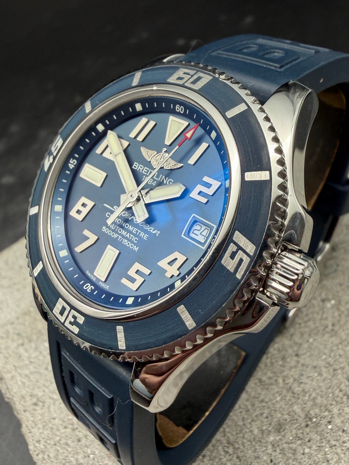 ORIGINAL BREITLING SUPEROCEAN AUTOMATIK A17364 LIMITED EDITION BLUE DIAL