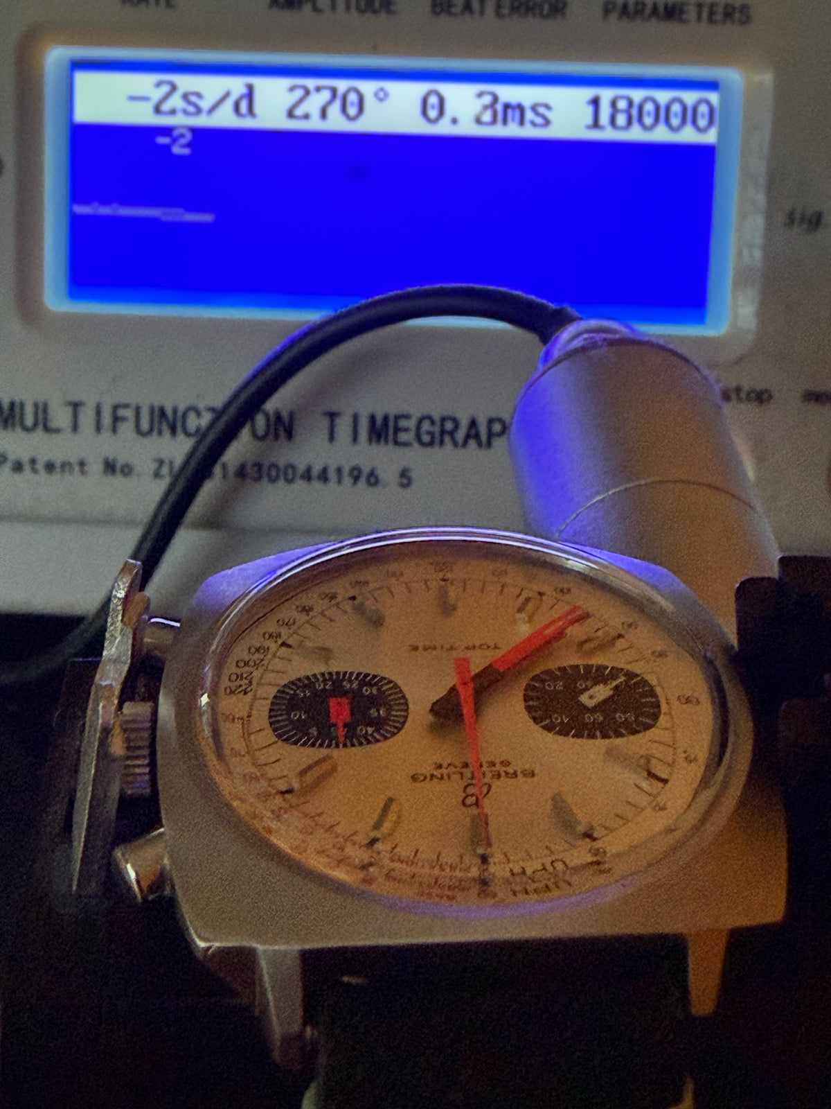 ORIGINAL 1969 BREITLING 2211 TOP TIME CHRONOGRAPH CAL. 175 HANDAUFZUG CUSHION